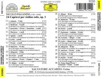 CD Salvatore Accardo: 24 Capricci 424859