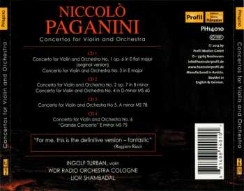 4CD Niccolò Paganini: Concertos for Violin and Orchestra I - IV 315242