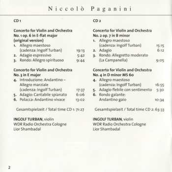 4CD Niccolò Paganini: Concertos for Violin and Orchestra I - IV 315242