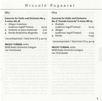 4CD Niccolò Paganini: Concertos for Violin and Orchestra I - IV 315242