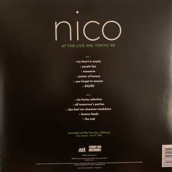 LP Nico: At The Live Inn, Tokyo '86 CLR 566091