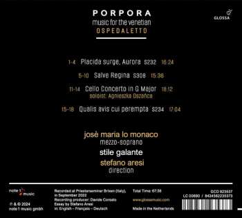 CD Nicola Porpora: Music For The Venetian Ospedaletto 567076