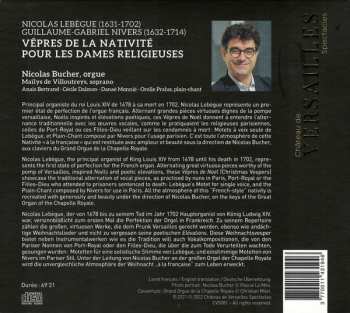 CD Nicolas-Antoine Lebègue: Vêpres De La Nativité  587216