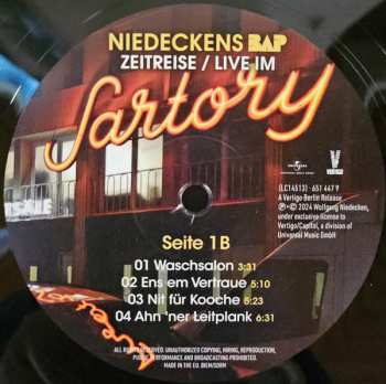 4LP BAP: Zeitreise / Live Im Sartory 630790