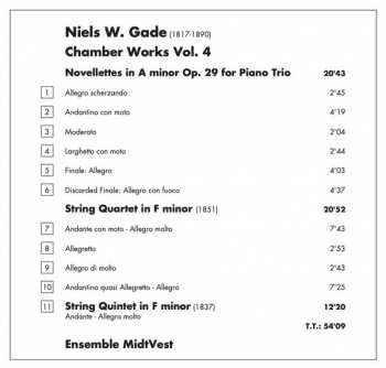 CD Niels Wilhelm Gade: Chamber Works Vol.4 175383