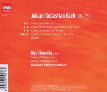 CD Johann Sebastian Bach: Kennedy Plays Bach With The Berliner Philharmoniker 649147