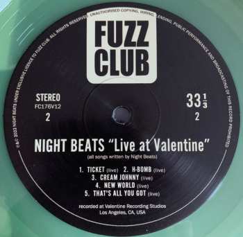 LP Night Beats: Live At Valentine CLR | LTD 547929