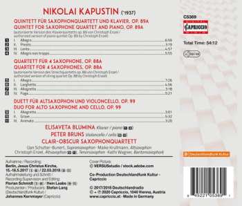 CD Nikolai Kapustin: Saxophone Chamber Music 572228