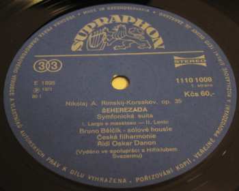 LP The Czech Philharmonic Orchestra: Šeherezáda 592588