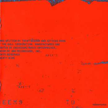 CD Nine Inch Nails: Not The Actual Events LTD 430149