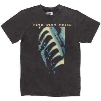 Merch Nine Inch Nails: Stone Wash Tričko Phm & Text Logo Nine Inch Nails