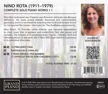 CD Nino Rota: Complete Solo Piano Works • 1 329108