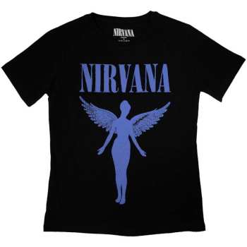 Merch Nirvana: Nirvana Ladies T-shirt: Angelic Blue Mono (small) S