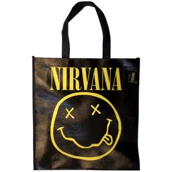 Merch Nirvana: Nirvana Eco Bag: Yellow Happy Face