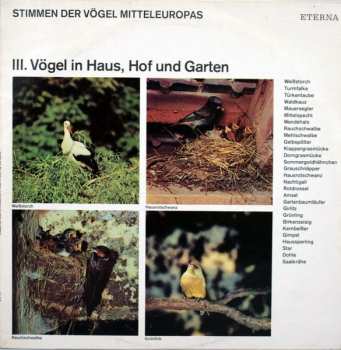 LP No Artist: Stimmen Der Vögel Mitteleuropas - III. Vögel In Haus, Hof Und Garten 588356