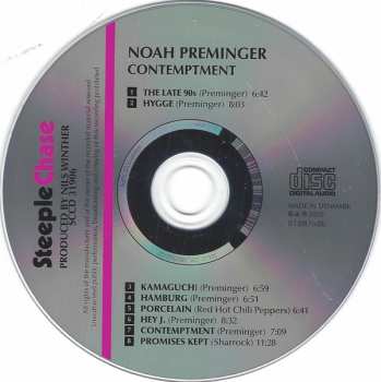 CD Noah Preminger: Contemptment 528746