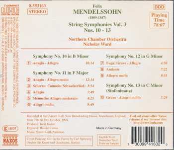 CD Northern Chamber Orchestra: Mendelssohn String Symphonies Vol. 3 Nos. 10 - 13 320259