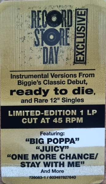 LP Notorious B.I.G.: Ready to Die Instrumentals LTD 616141