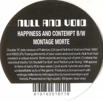 LP Null And Void: Happiness And Contempt / Montage Morte CLR 132632