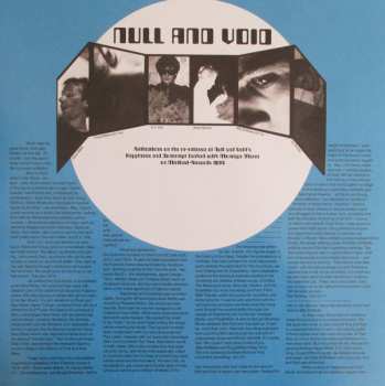 LP Null And Void: Happiness And Contempt / Montage Morte CLR 132632