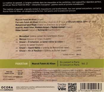 CD Nusrat Fateh Ali Khan: Pakistan: En Concert À Paris = In Concert In Paris - Vol. 2 587868