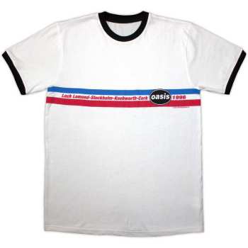 Merch Oasis: Ringer Tričko 1996 Tour Horizontal Stripes Ringer