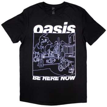 Merch Oasis: Oasis Unisex T-shirt: Be Here Now Line Drawing (large) L