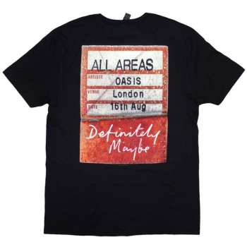 Merch Oasis: Oasis Unisex T-shirt: Definitely Maybe Aaa Pass (back Print) (xx-large) XXL