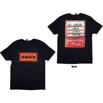 Merch Oasis: Oasis Unisex T-shirt: Definitely Maybe Aaa Pass (back Print) (xx-large) XXL