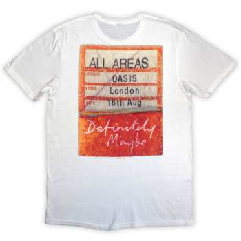 Merch Oasis: Oasis Unisex T-shirt: Definitely Maybe Aaa Pass (back Print) (small) S