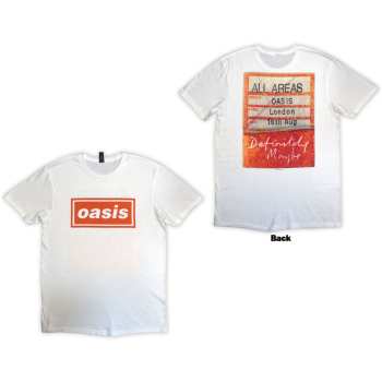 Merch Oasis: Oasis Unisex T-shirt: Definitely Maybe Aaa Pass (back Print) (small) S