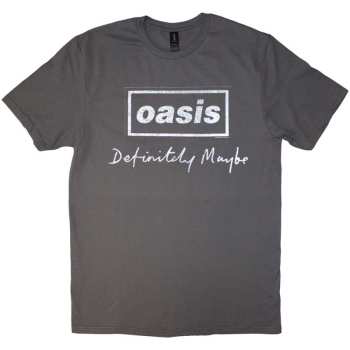 Merch Oasis: Oasis Unisex T-shirt: Definitely Maybe Distressed Text Logo (small) S