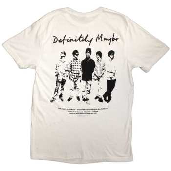 Merch Oasis: Oasis Unisex T-shirt: Definitely Maybe Promo (back Print) (xx-large) XXL