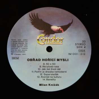 2LP Milan Knížák: Obřad Hořící Mysli 43431