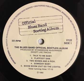 LP The Blues Band: Official Blues Band Bootleg Album 26064