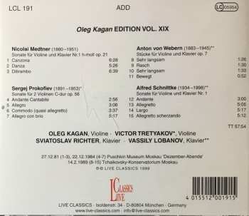 CD Sviatoslav Richter: Medtner / Prokofiev / Webern / Schnittke 592332