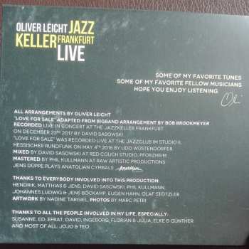 CD Oliver Leicht: Jazz Keller Frankfurt Live 552719