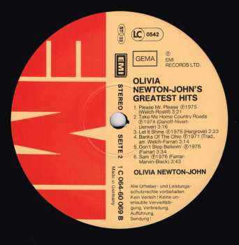 LP Olivia Newton-John: Olivia Newton-John's Greatest Hits 638371