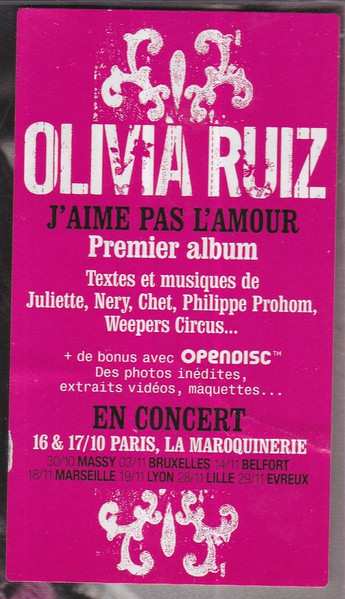 CD Olivia Ruiz: J'Aime Pas L'Amour 637253