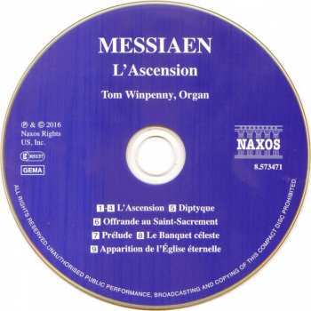 CD Olivier Messiaen: L' Ascension 310678