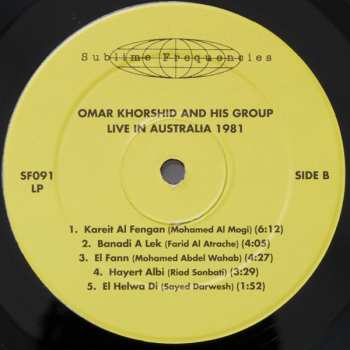 LP Omar Khorshid And His Group: Live In Australia 1981 349204