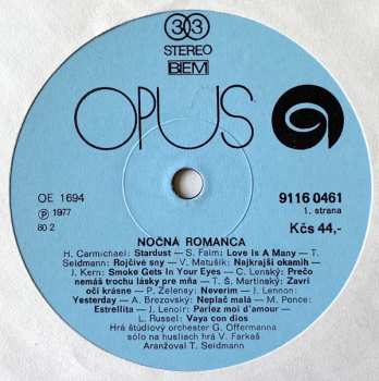 LP Orchester Gustáva Offermanna: Nočná Romanca (Night Romance) (81/1) 138749