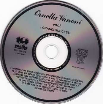 CD Ornella Vanoni: Ornella Vanoni Vol. 1 I Grandi Successi  633962