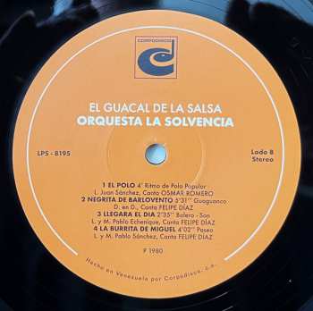 LP Orquesta La Solvencia: El Guacal De La Salsa 585790