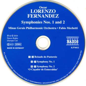 CD Oscar Lorenzo Fernandez: Symphonies Nos. 1 And 2 623503