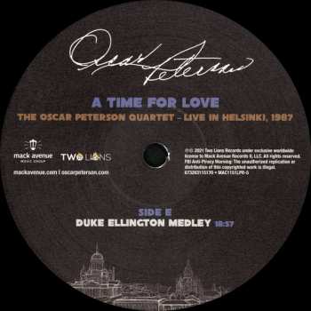 3LP Oscar Peterson: A Time For Love: The Oscar Peterson Quartet - Live In Helsinki, 1987 597594