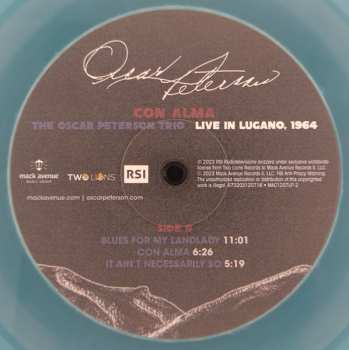 LP Oscar Peterson: Con Alma: The Oscar Peterson Trio – Live In Lugano, 1964 CLR | LTD 551990