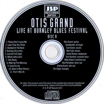 2CD Otis Grand: Live At Burnley Blues Festival ~ Collaborations & Rarities 580978