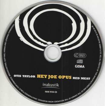 CD Otis Taylor: Hey Joe Opus - Red Meat 113699