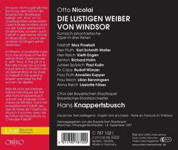 2CD/Box Set Hans Knappertsbusch: Die Lustigen Weiber Von Windsor | München 1957 654782